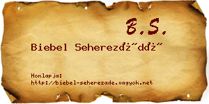 Biebel Seherezádé névjegykártya